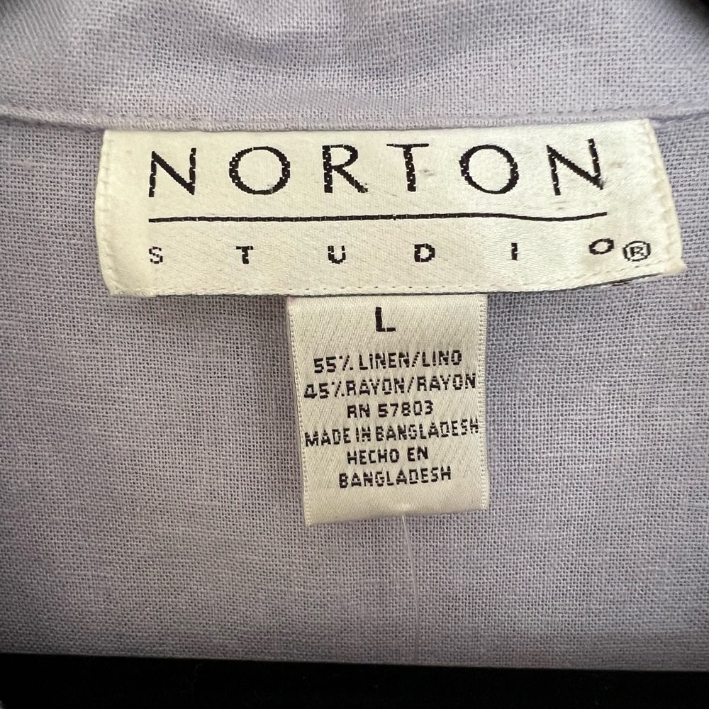 Norton Studio Linen Blouse size L - Picture 3 of 5